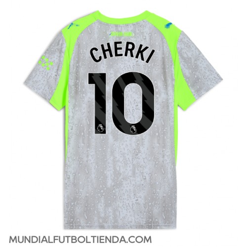 Camiseta Manchester City Rayan Cherki #10 Tercera Equipación Replica 2025-26 para mujer mangas cortas